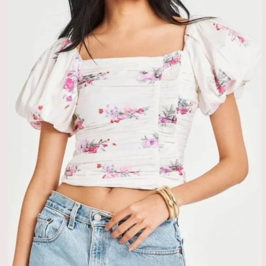 Nwt Loveshackfancy Dalima Top In Spanish Lavender
